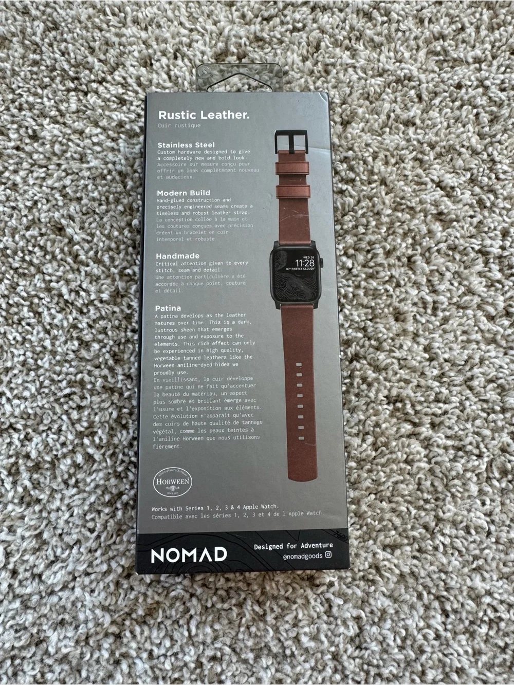 NOMAD Modern Leather Watch Strap - Brown (44mm/42mm)